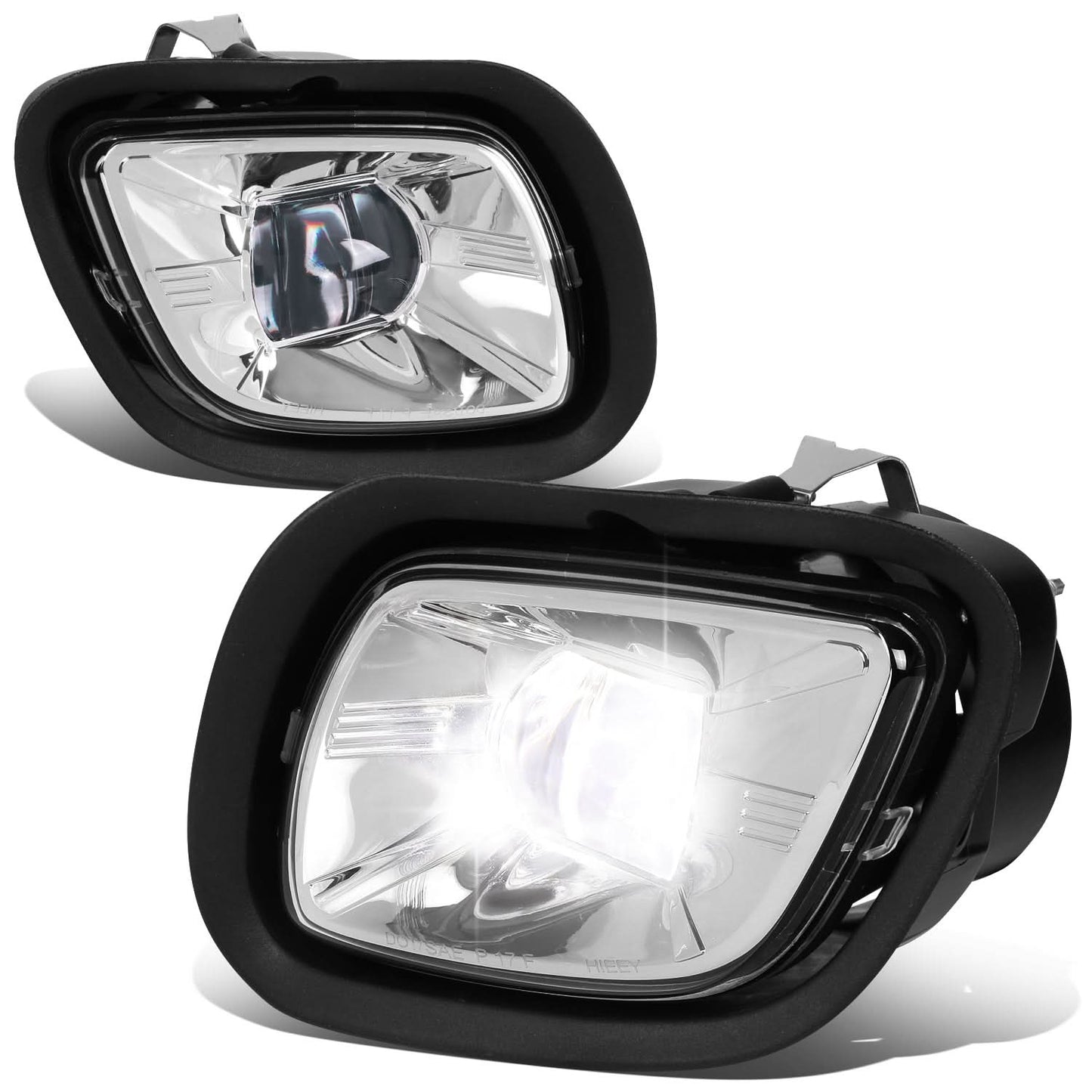 08-17 Freightliner Cascadia Projector LED Fog Lights Chrome