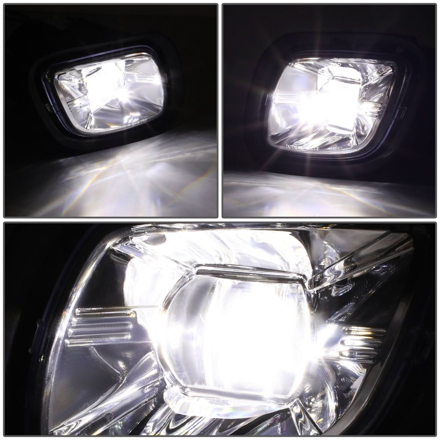 08-17 Freightliner Cascadia Projector LED Fog Lights Chrome