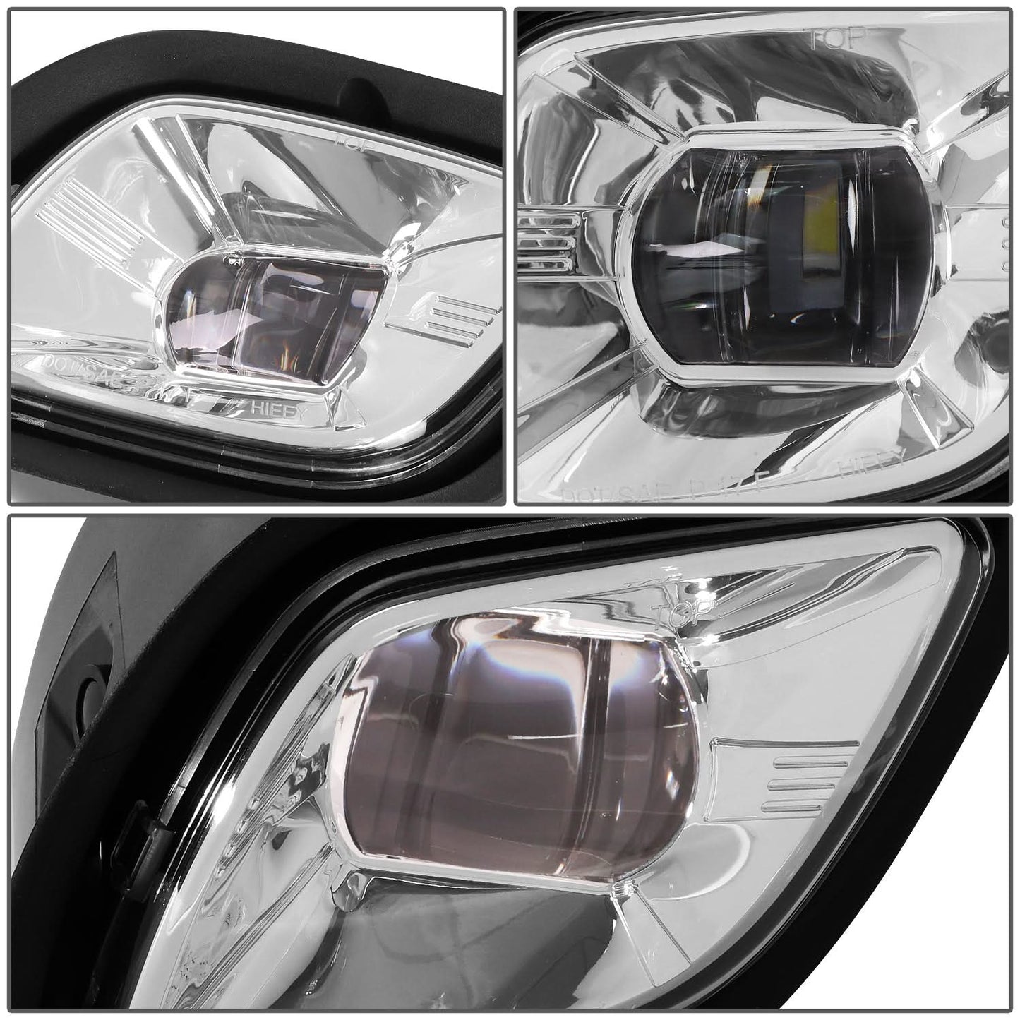 08-17 Freightliner Cascadia Projector LED Fog Lights Chrome