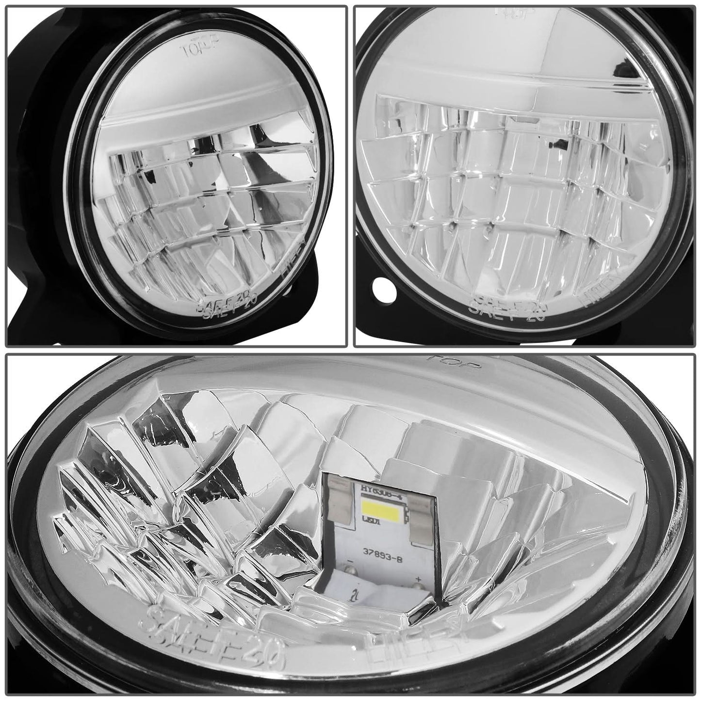 18-20 Volvo VNR Full LED Chrome Fog Lights - Reflector