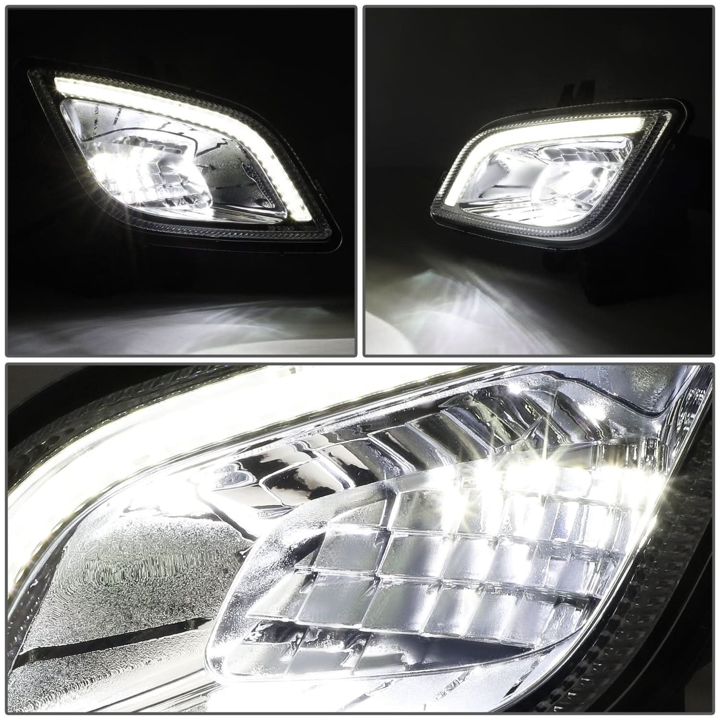 2018-2022 Freightliner Cascadia 3D Full LED Chrome Fog Lights