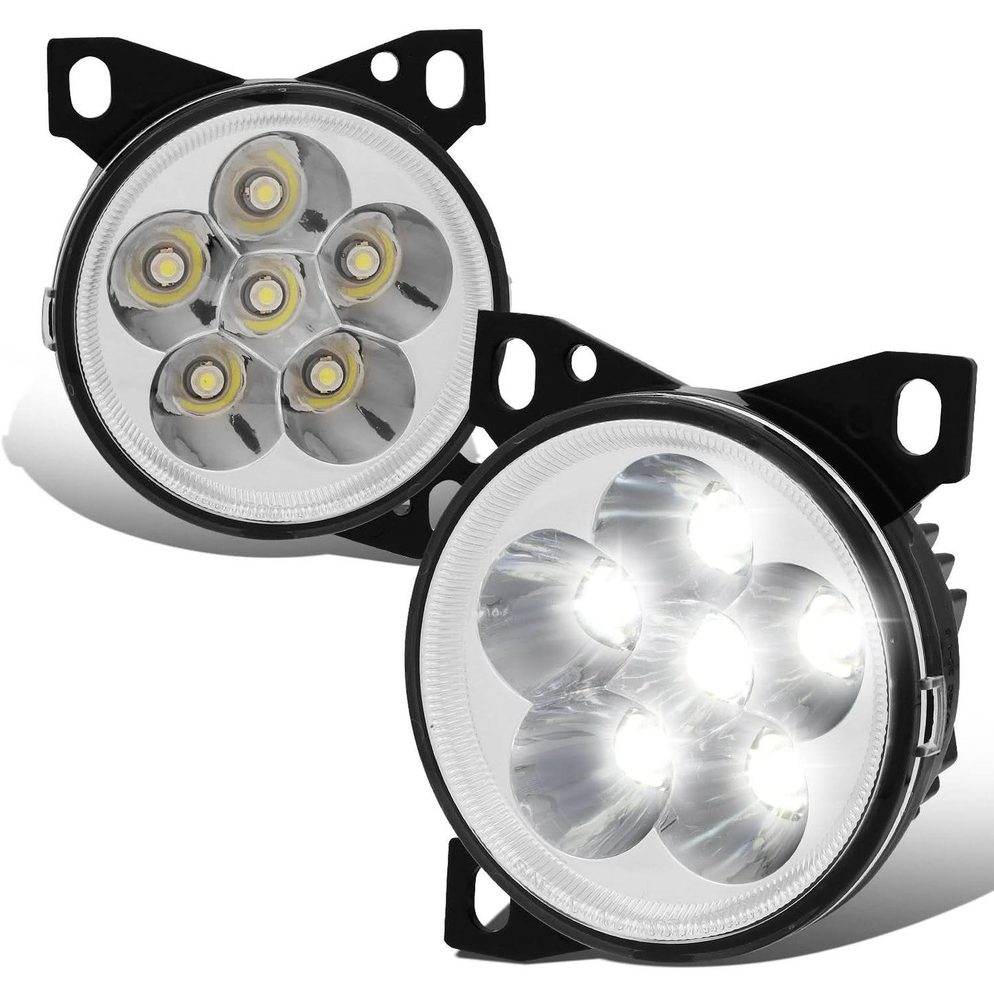 08-20 Kenworth T660 / Peterbilt 579 587 Full LED Fog Lights Chrome