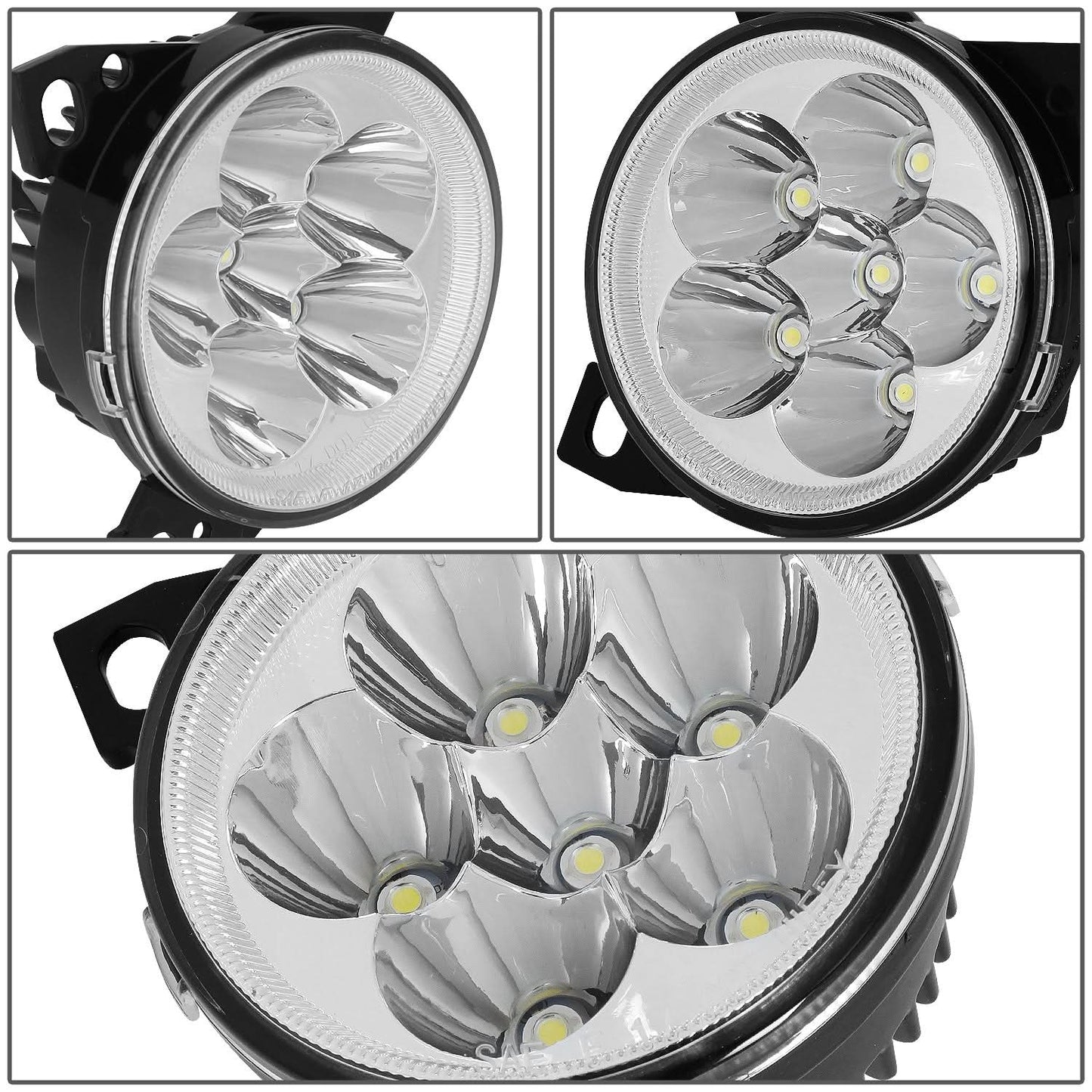 08-20 Kenworth T660 / Peterbilt 579 587 Full LED Fog Lights Chrome