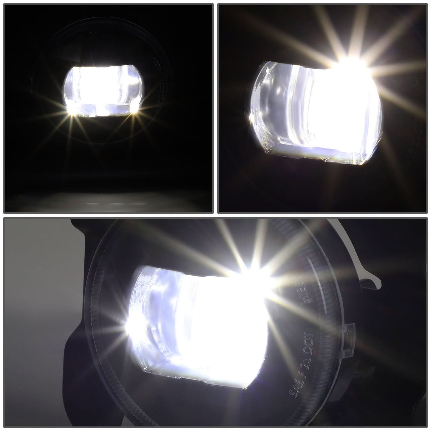 2011-2022 Kenworth T680 Projector Full LED Fog Lights Black