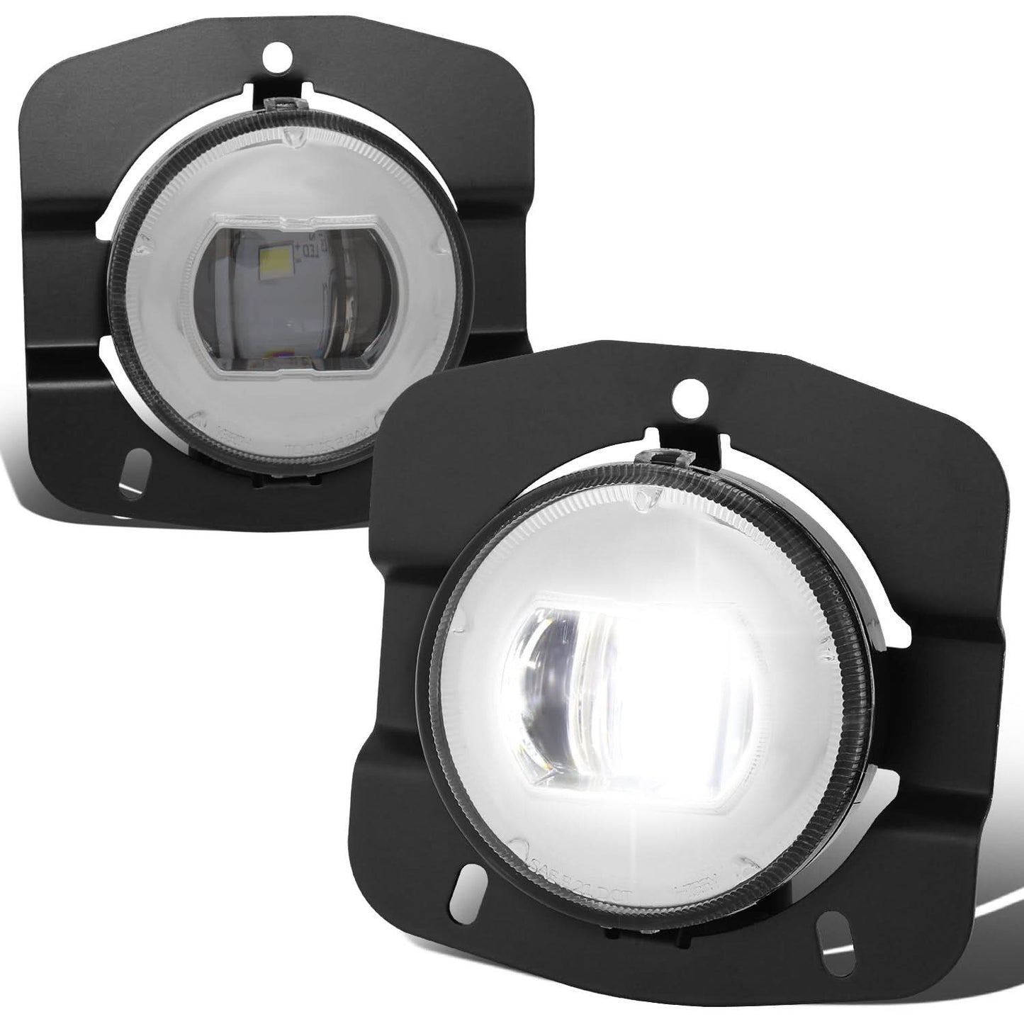 2011-2022 Kenworth T680 Projector Full LED Fog Lights Chrome