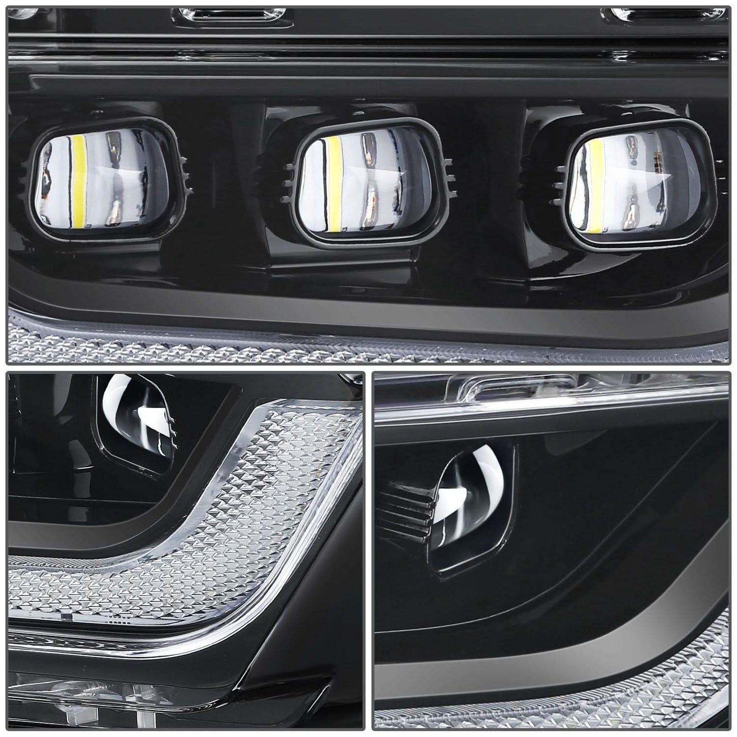 2021-2023 Ford F-150 LED Projector Fog Lights Black