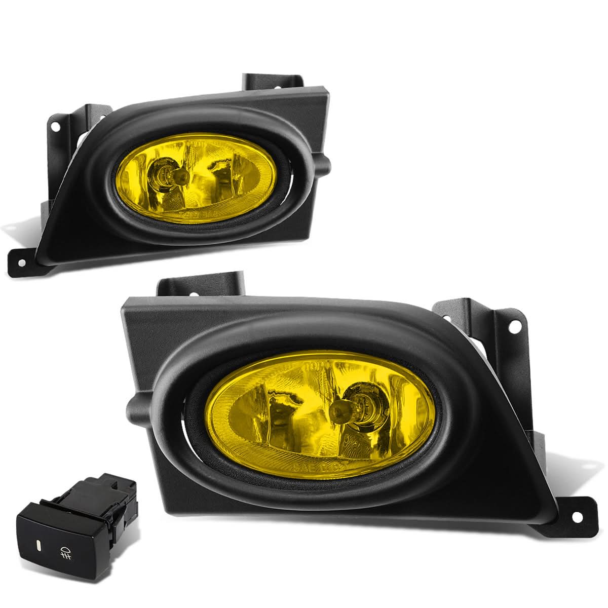 06-08 Honda Civic 4-Door Fog Lights w/ Switch & H11 Bulb - Amber