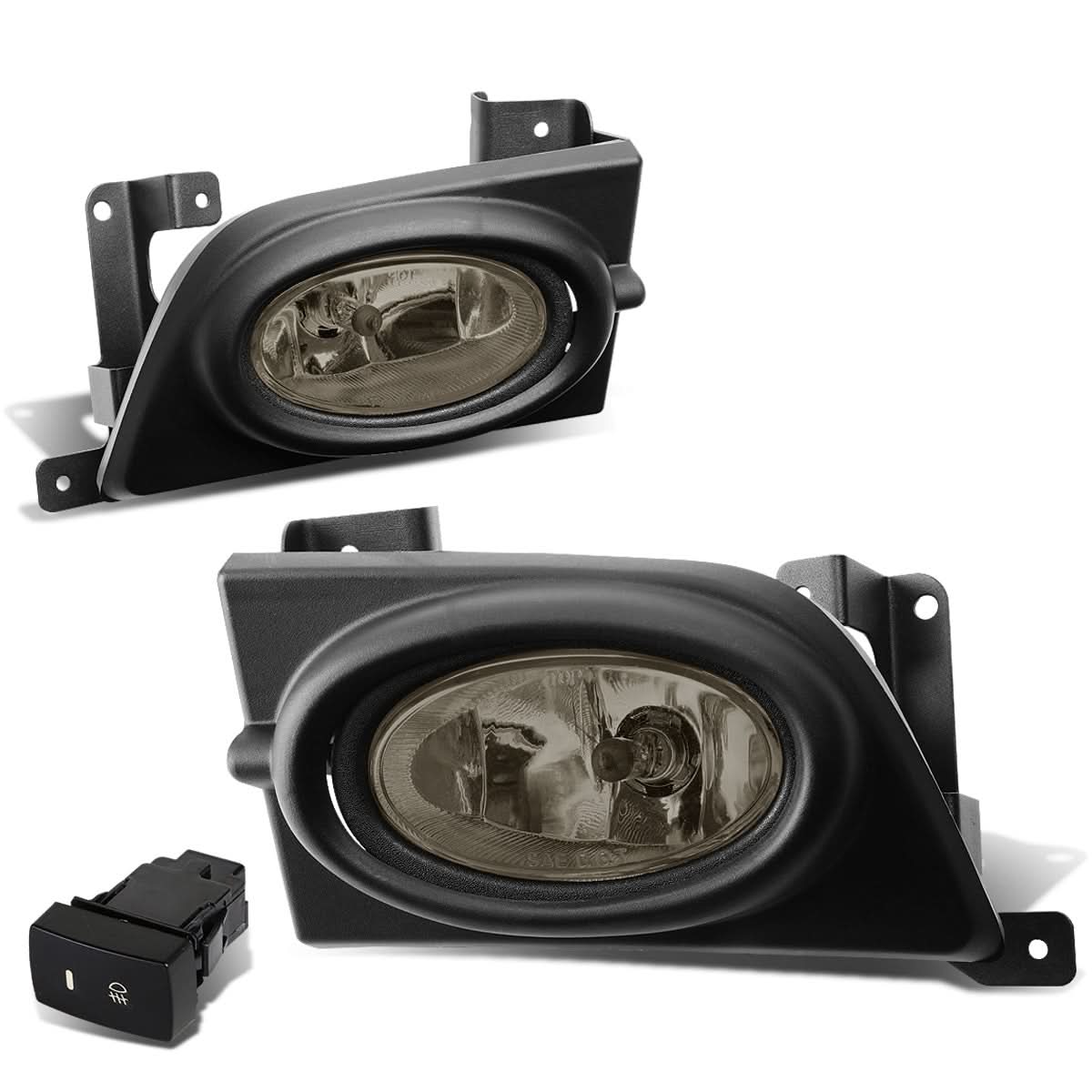 06-08 Honda Civic 4-Door Fog Lights w/ Switch H11 Bulb Smoke