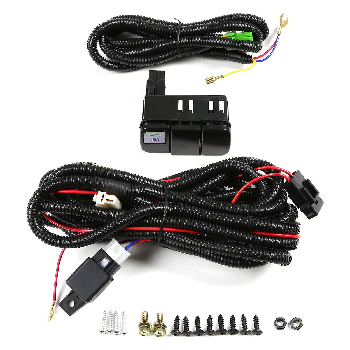 92-95 Honda Civic Fog Lights w/ Switch & H3 Bulb - Smoke