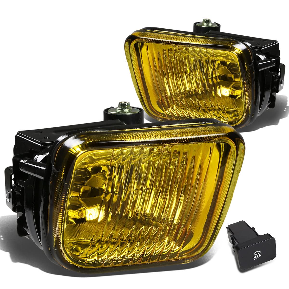 96-98 Honda Civic Fog Lights w/ Switch & H3 Bulb - Amber