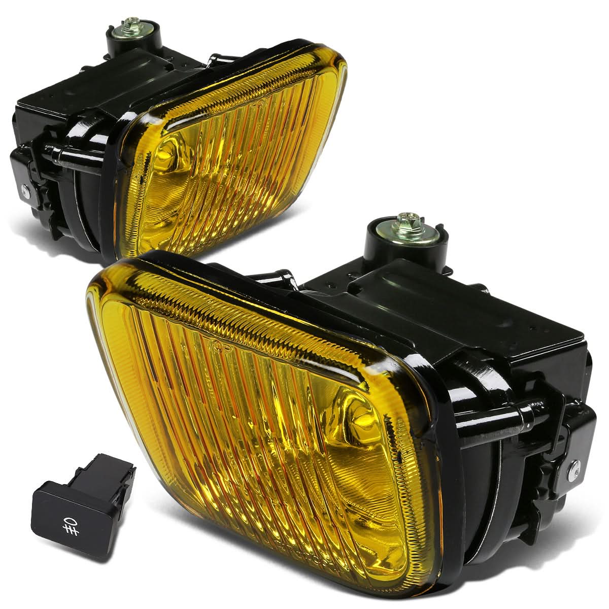96-98 Honda Civic Fog Lights w/ Switch & H3 Bulb - Amber