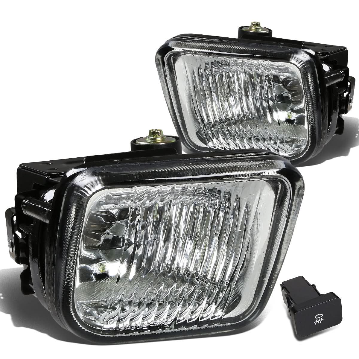 96-98 Honda Civic Fog Lights w/ Switch & H3 Bulb - Clear