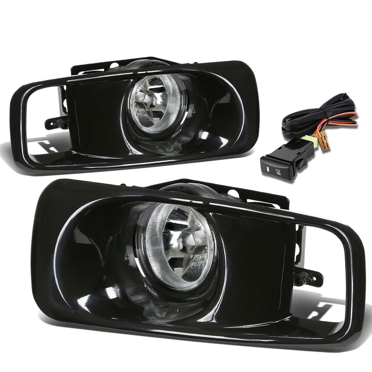 99-00 Honda Civic Fog Lights with Switch & H2 Bulb - Clear