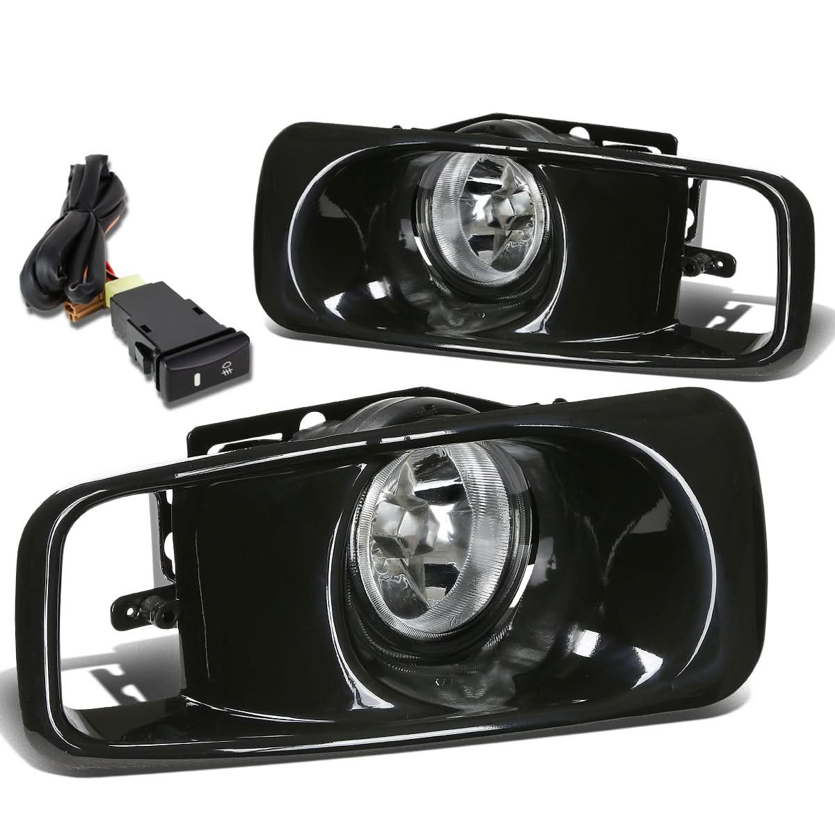 99-00 Honda Civic Fog Lights with Switch & H2 Bulb - Clear