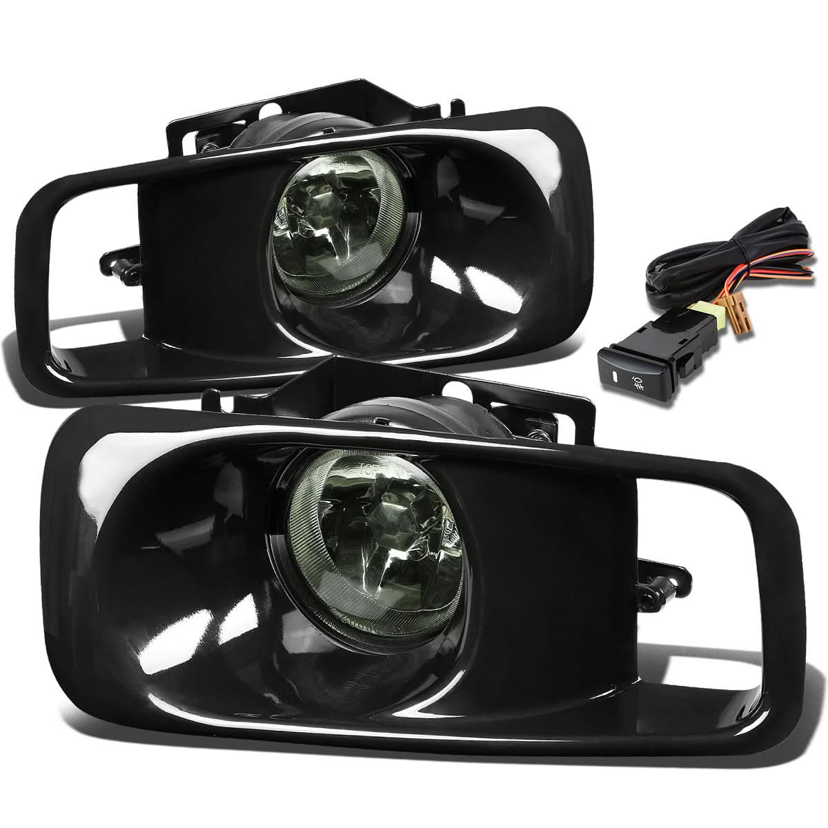 99-00 Honda Civic Fog Lights w/ Switch & H2 Bulb - Smoke