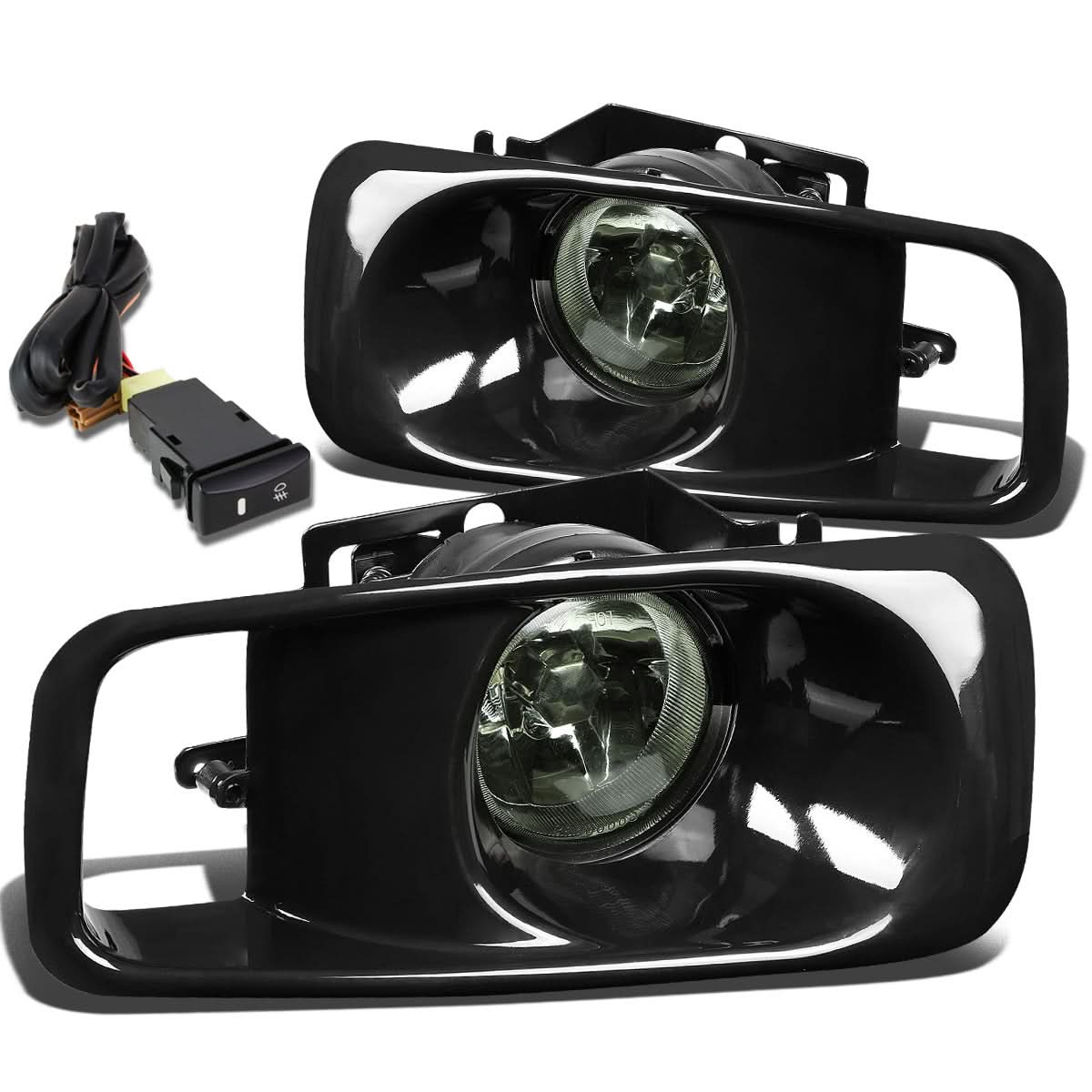 99-00 Honda Civic Fog Lights w/ Switch & H2 Bulb - Smoke