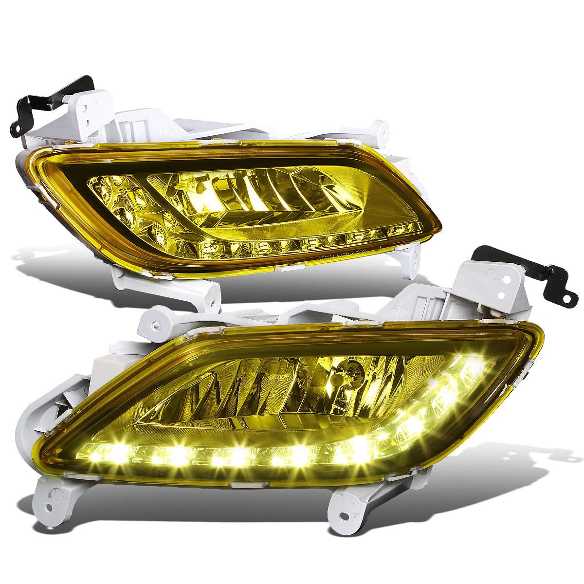 2012-2016 Hyundai Veloster LED DRL Fog Lights w/ Switch & 881 Bulbs