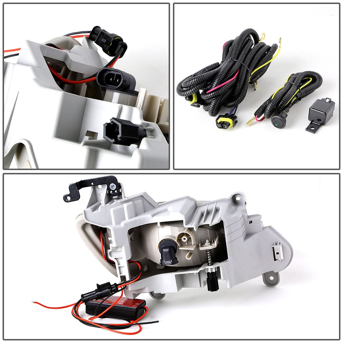 2012-2016 Hyundai Veloster LED DRL Fog Lights w/ Switch & 881 Bulbs