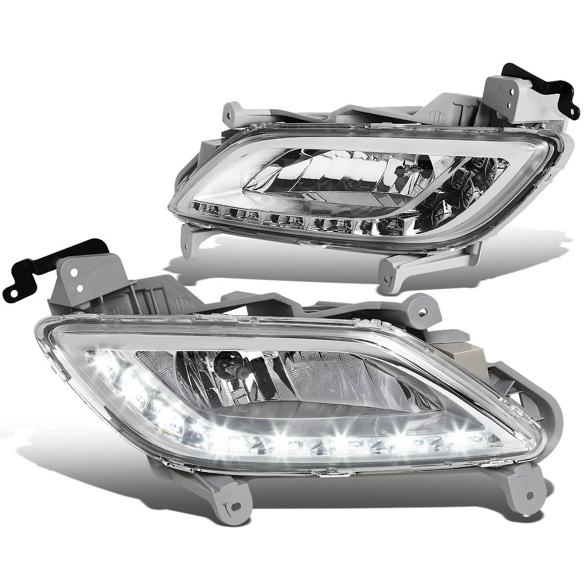 2012-2016 Hyundai Veloster LED DRL Fog Lights with Switch - Clear