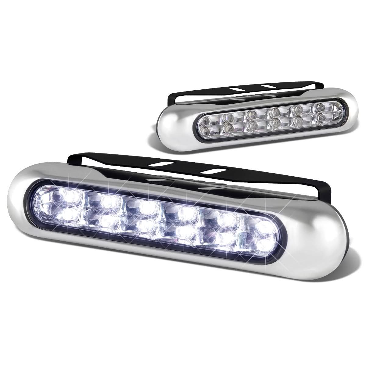 Universal 12 LED DRL Clear Fog Lights