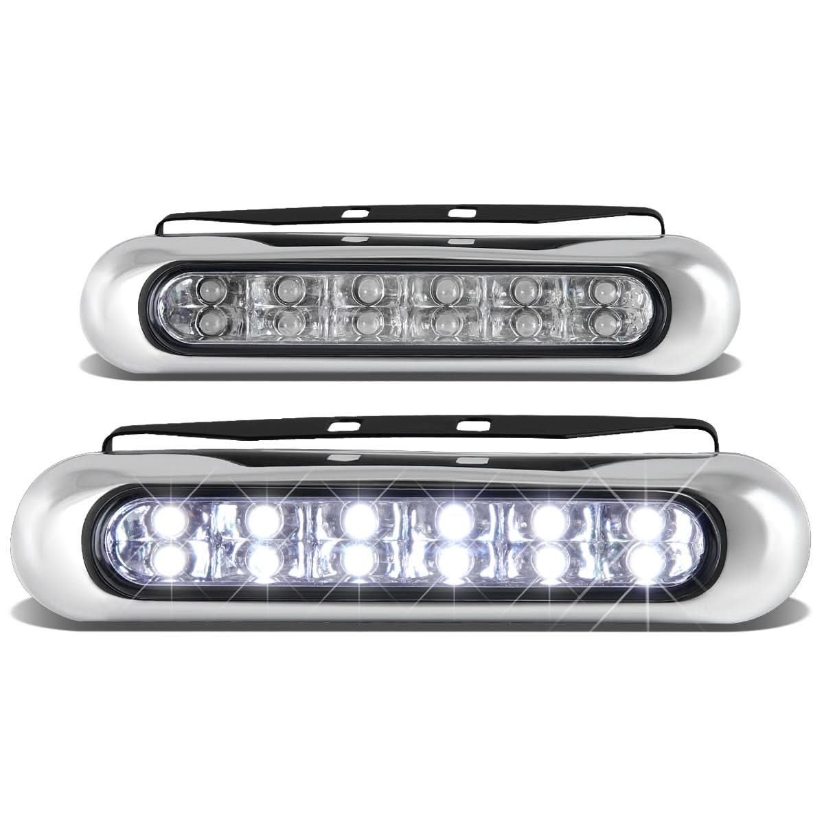Universal 12 LED DRL Clear Fog Lights