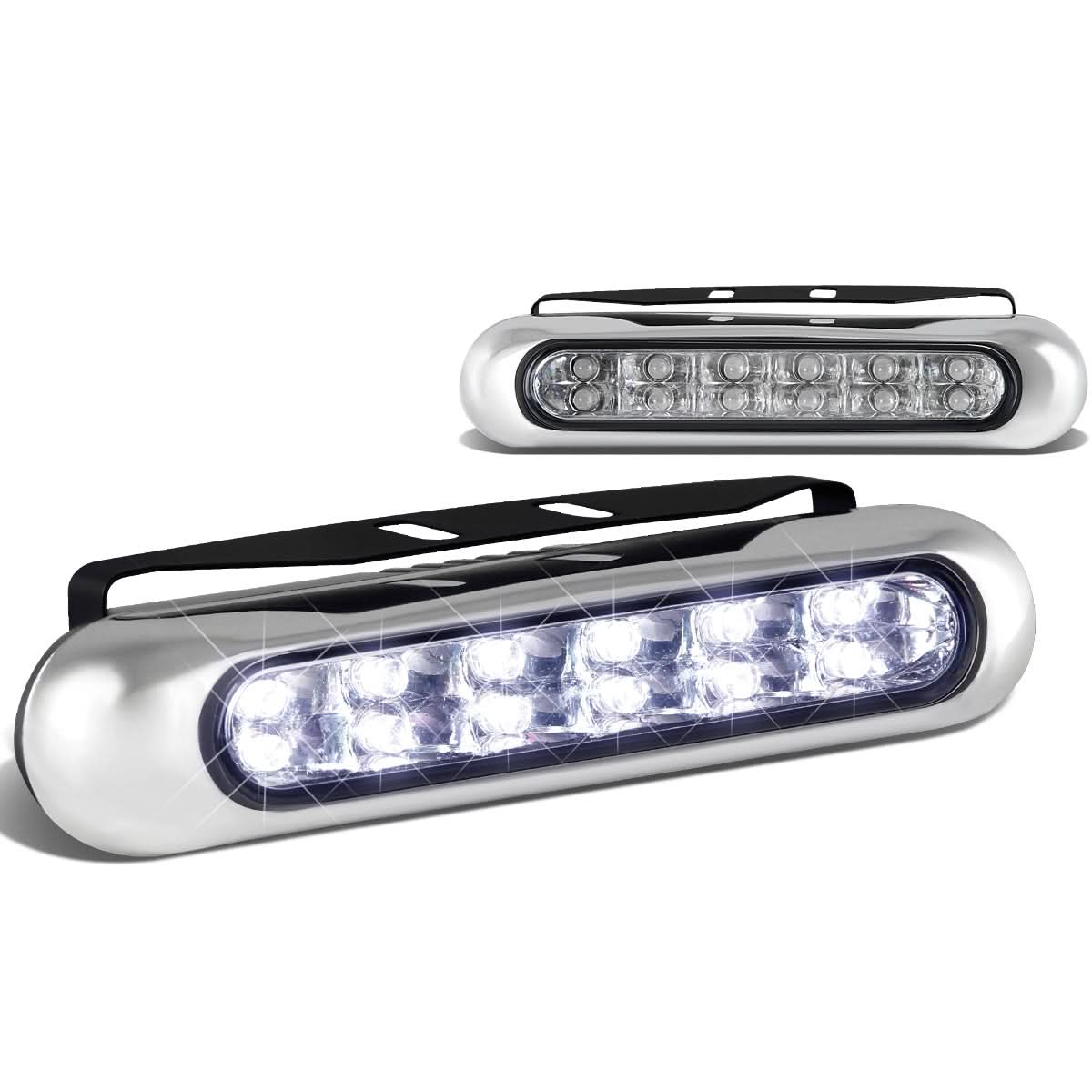 Universal 12 LED DRL Clear Fog Lights