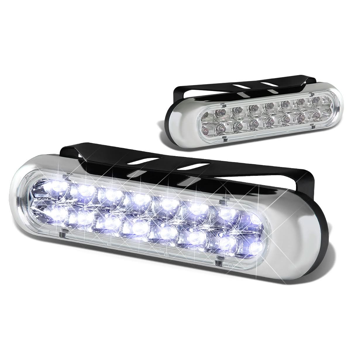 Universal 16 LED DRL Clear Fog Lights