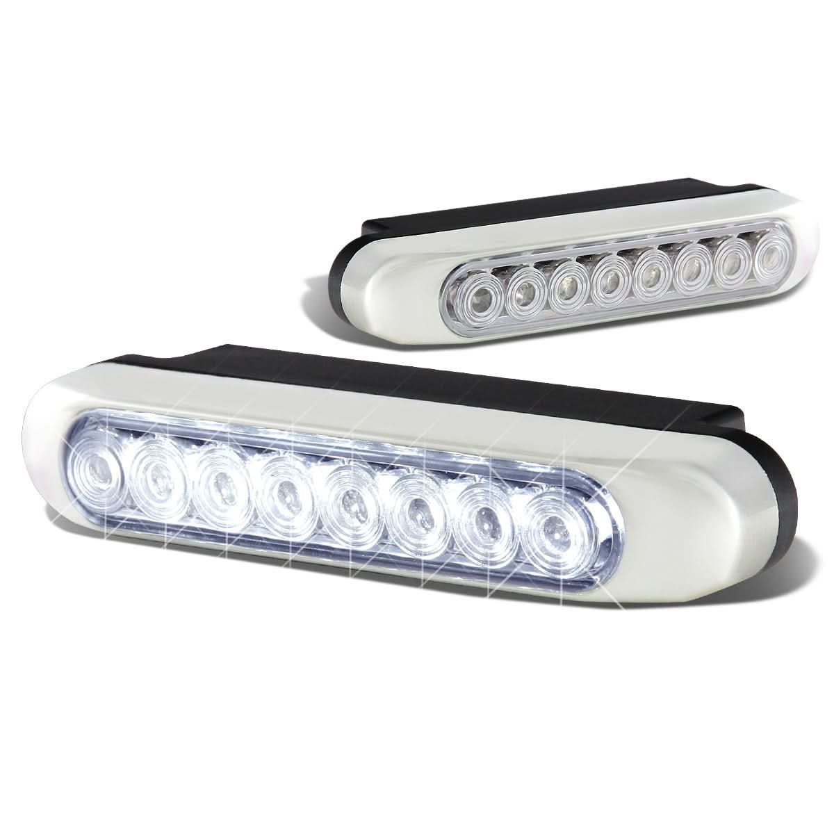 Universal Type-2 Style 8 LED DRL Clear Fog Lights