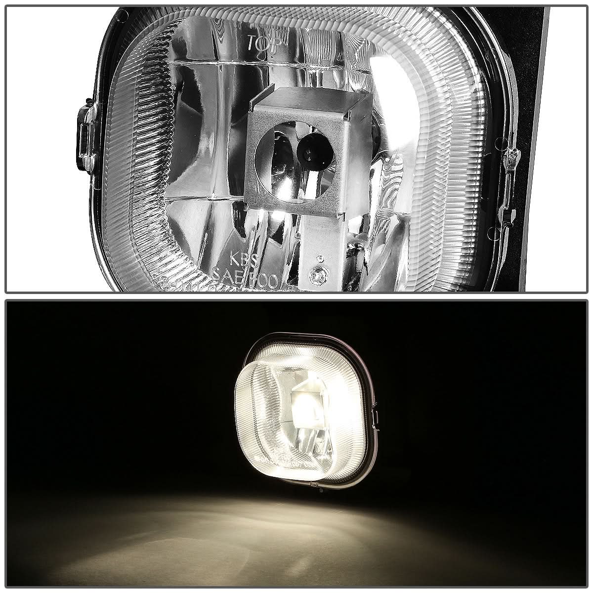 1999-2004 Ford F-250 F-350 F-450 Super Duty Clear Fog Lights Kit