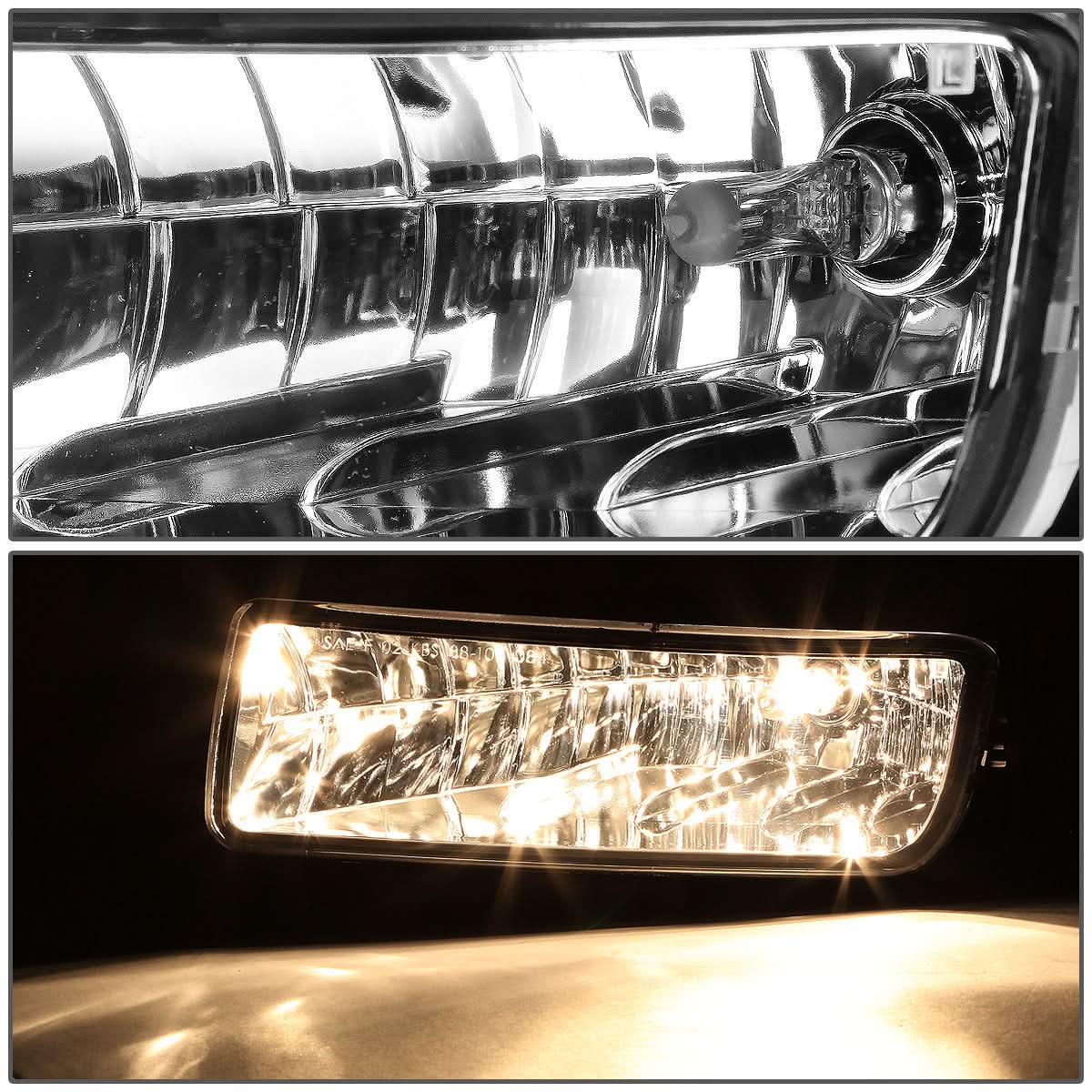 03-06 Ford Expedition Fog Lights H10 Bulb Clear Lens 4-Door