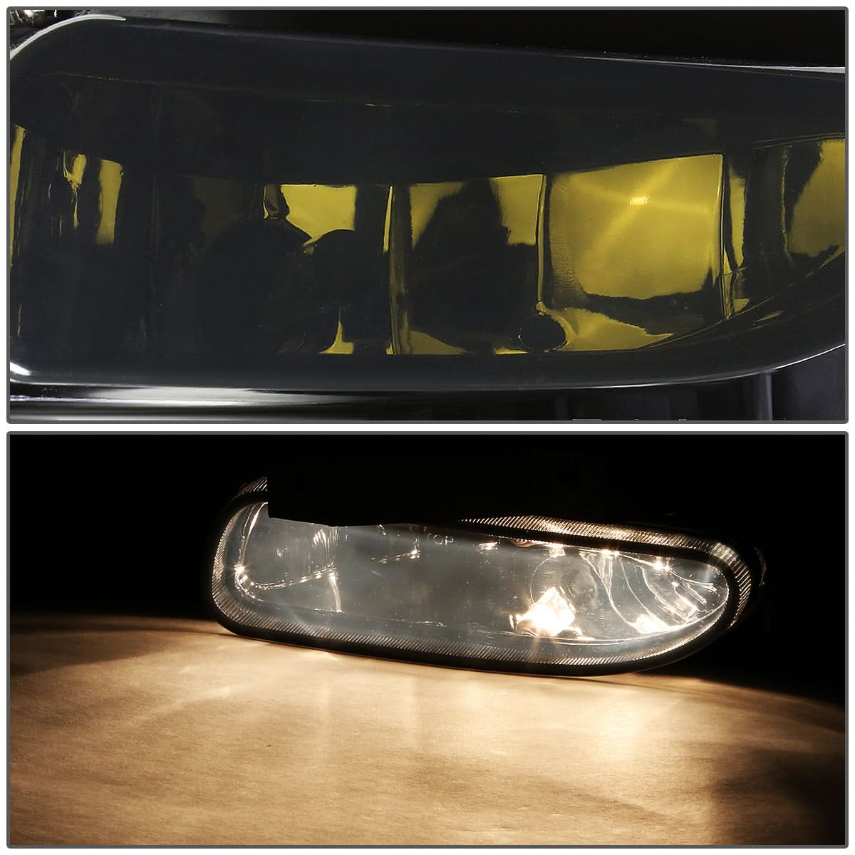 99-04 Ford Mustang GT Fog Lights - 899 Bulb - Black