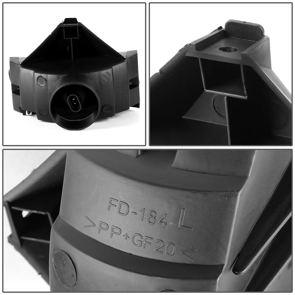 99-04 Ford Mustang GT Fog Lights - 899 Bulb - Black