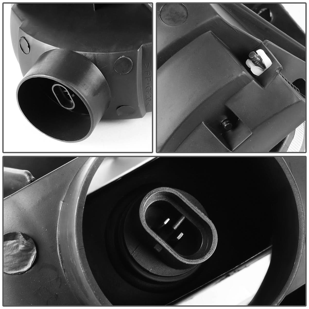 99-04 Ford Mustang GT Fog Lights - 899 Bulb - Black