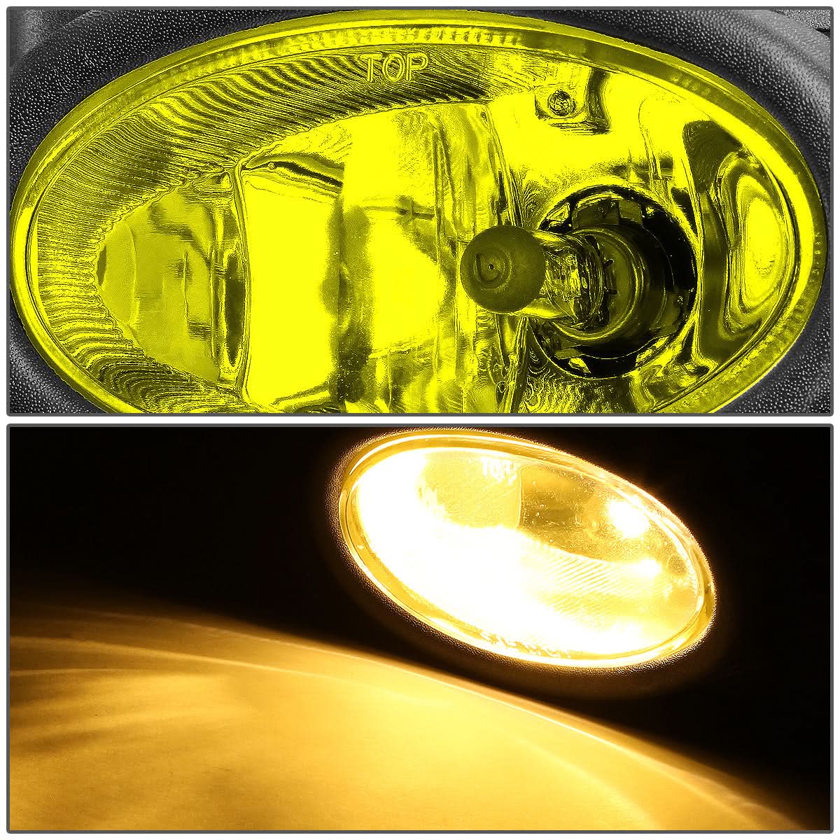 06-08 Honda Civic 2-Door Fog Lights w/ Switch & H11 Bulb - Amber