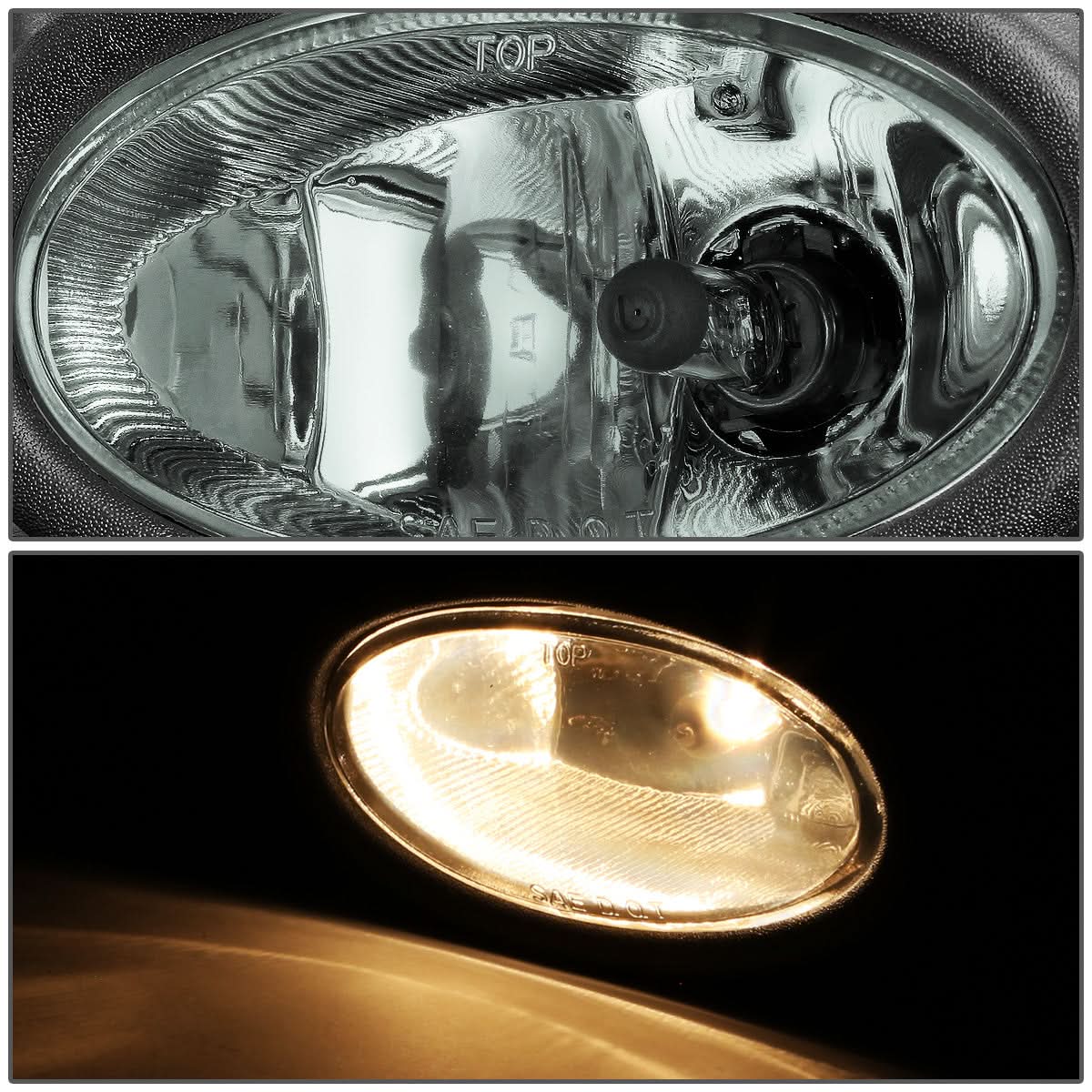 06-08 Honda Civic 2-Door Fog Lights w/ Switch H11 Bulb Smoke