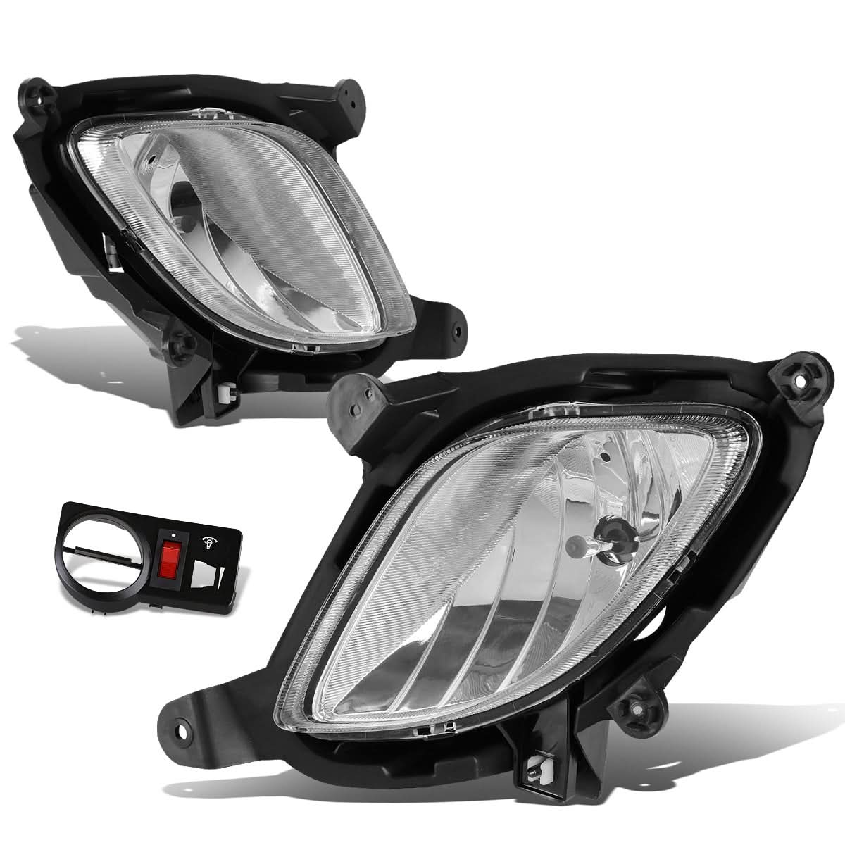 10-12 Hyundai Genesis Coupe Fog Lights with Switch - Clear 881 Bulb