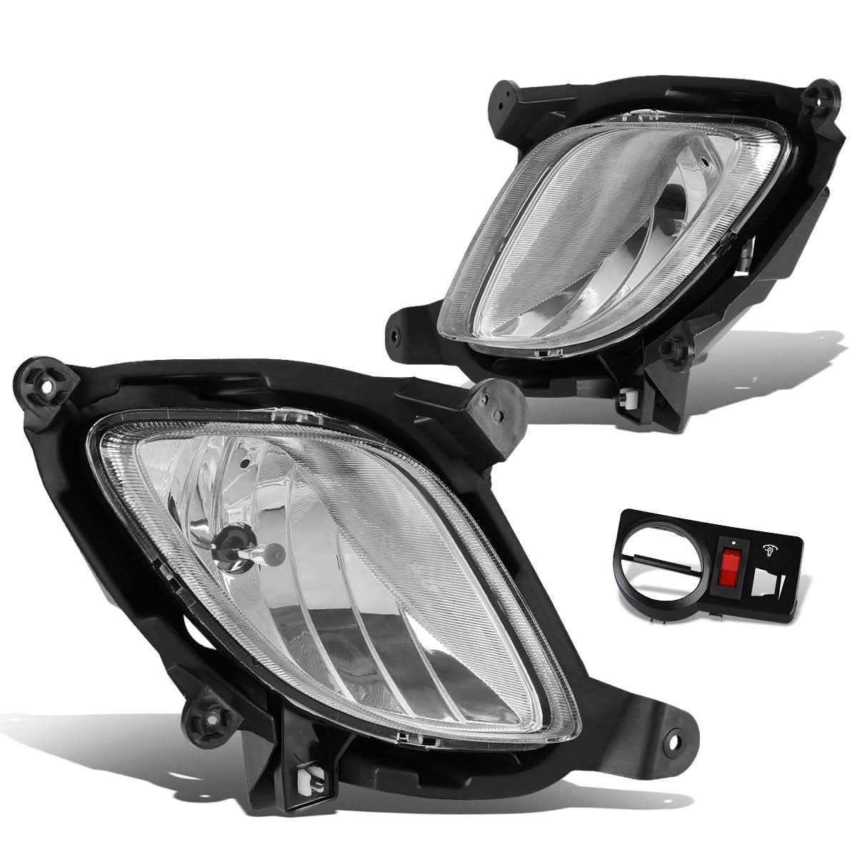 10-12 Hyundai Genesis Coupe Fog Lights with Switch - Clear 881 Bulb