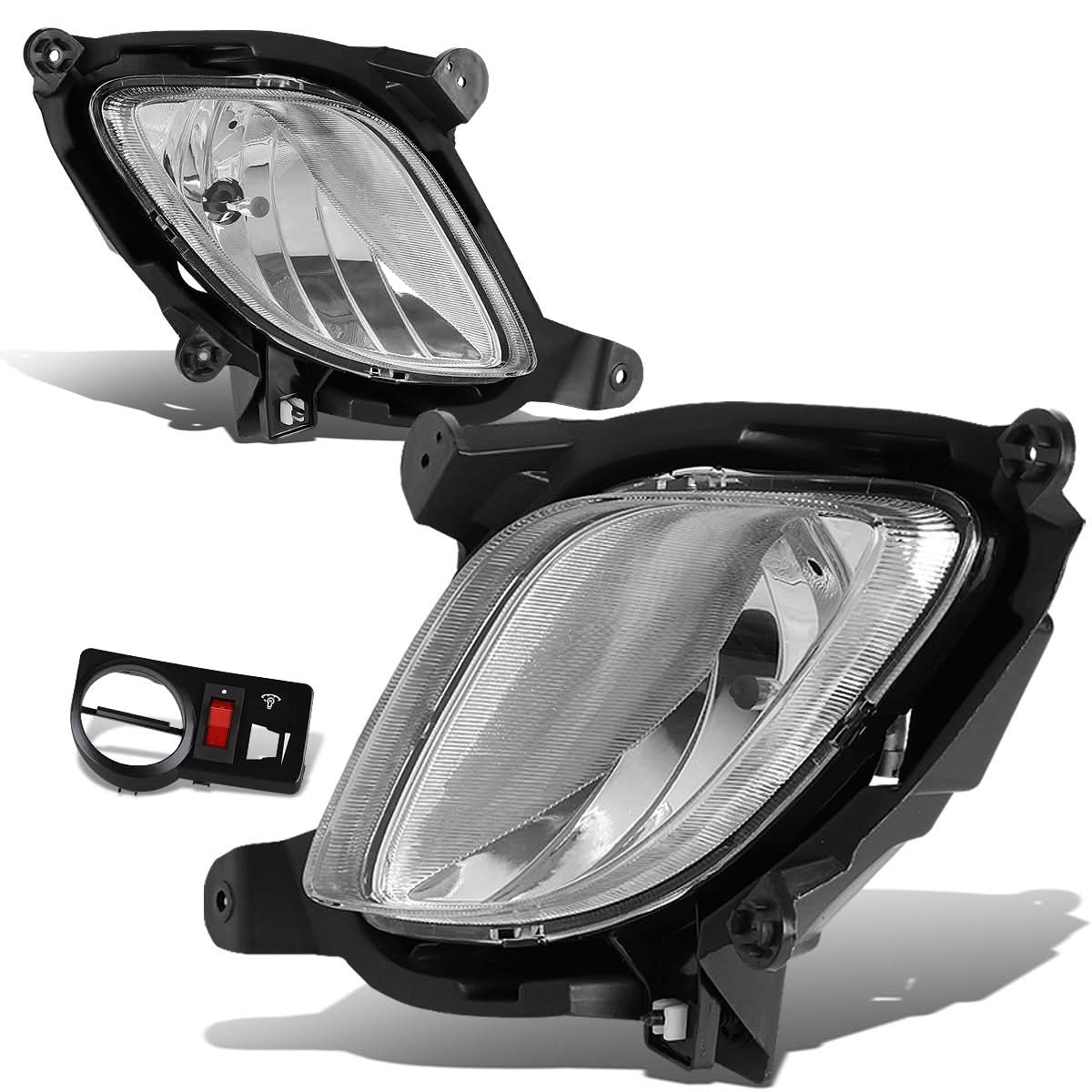10-12 Hyundai Genesis Coupe Fog Lights with Switch - Clear 881 Bulb