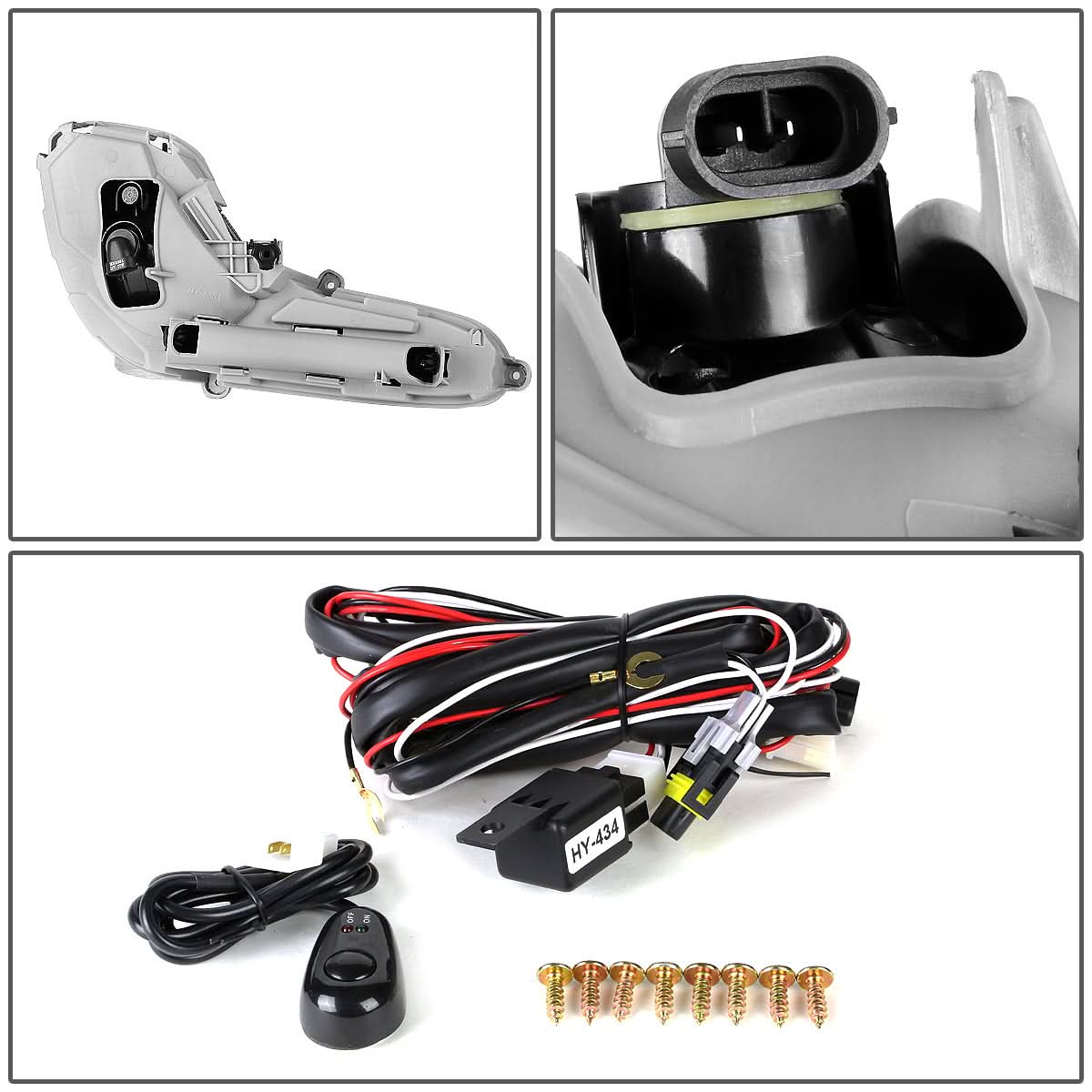 2012-2016 Hyundai Accent 4-Door Fog Lights with Switch - Smoke