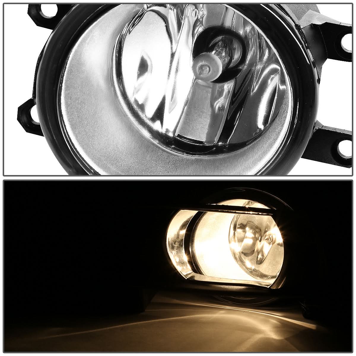 07-09 Toyota Camry Fog Lights w/ Switch H11 Bulb Clear