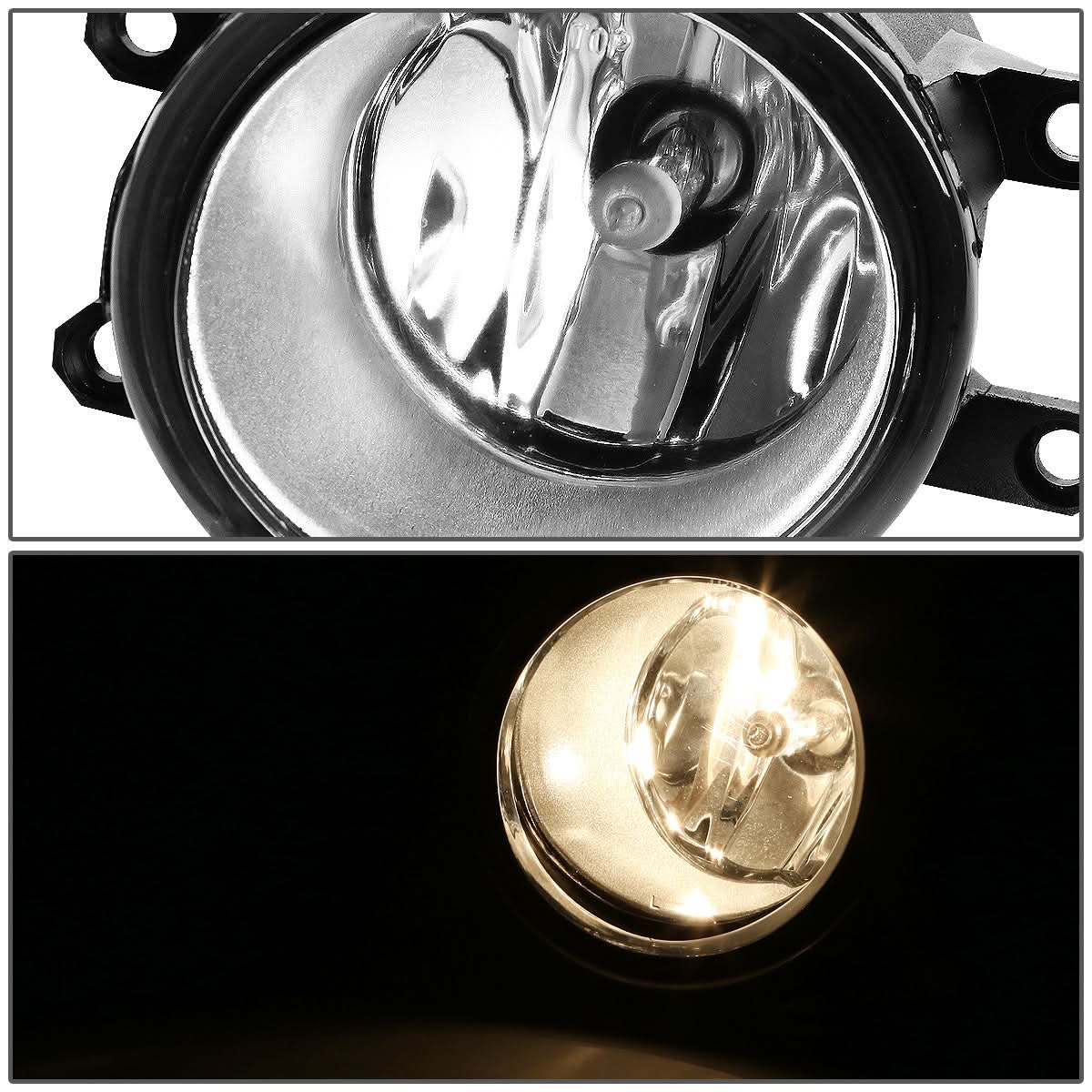 2009-2012 Toyota RAV4 Fog Lights w/ Switch & H11 Bulb - Clear