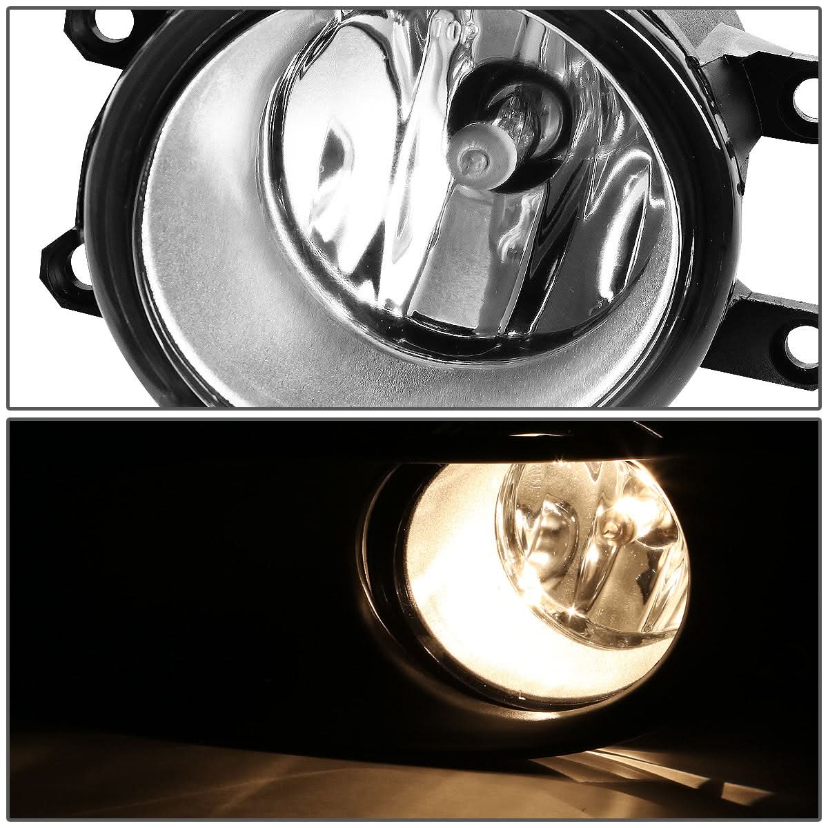 09-11 Toyota Yaris Hatchback Fog Lights w/ Switch & H11 Bulb - Clear