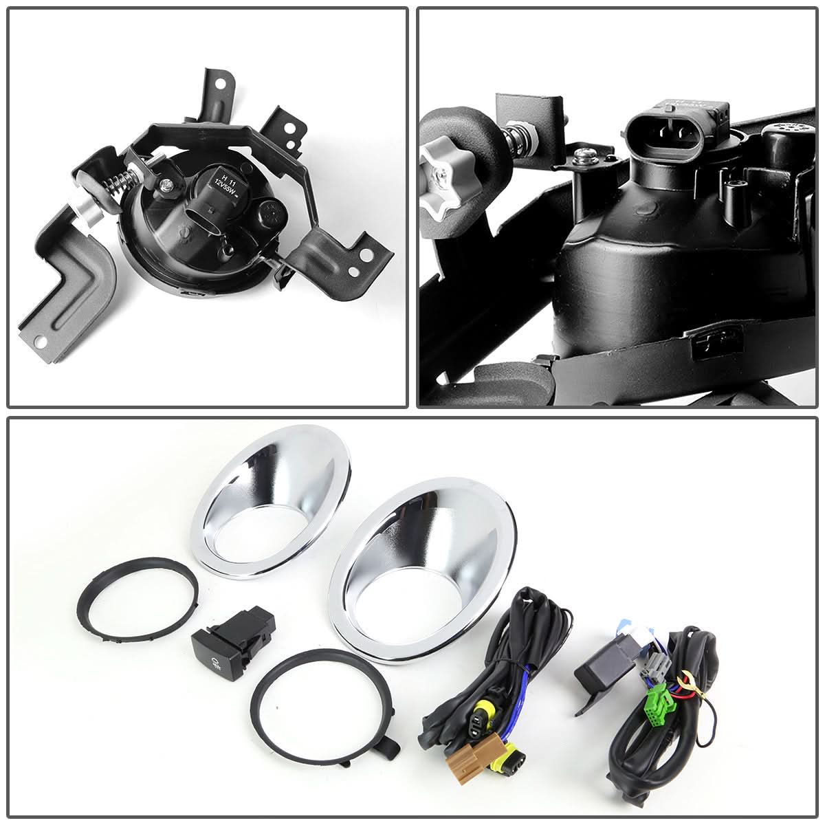 2007-2009 Honda CR-V Fog Lights with Switch & Chrome Bezel