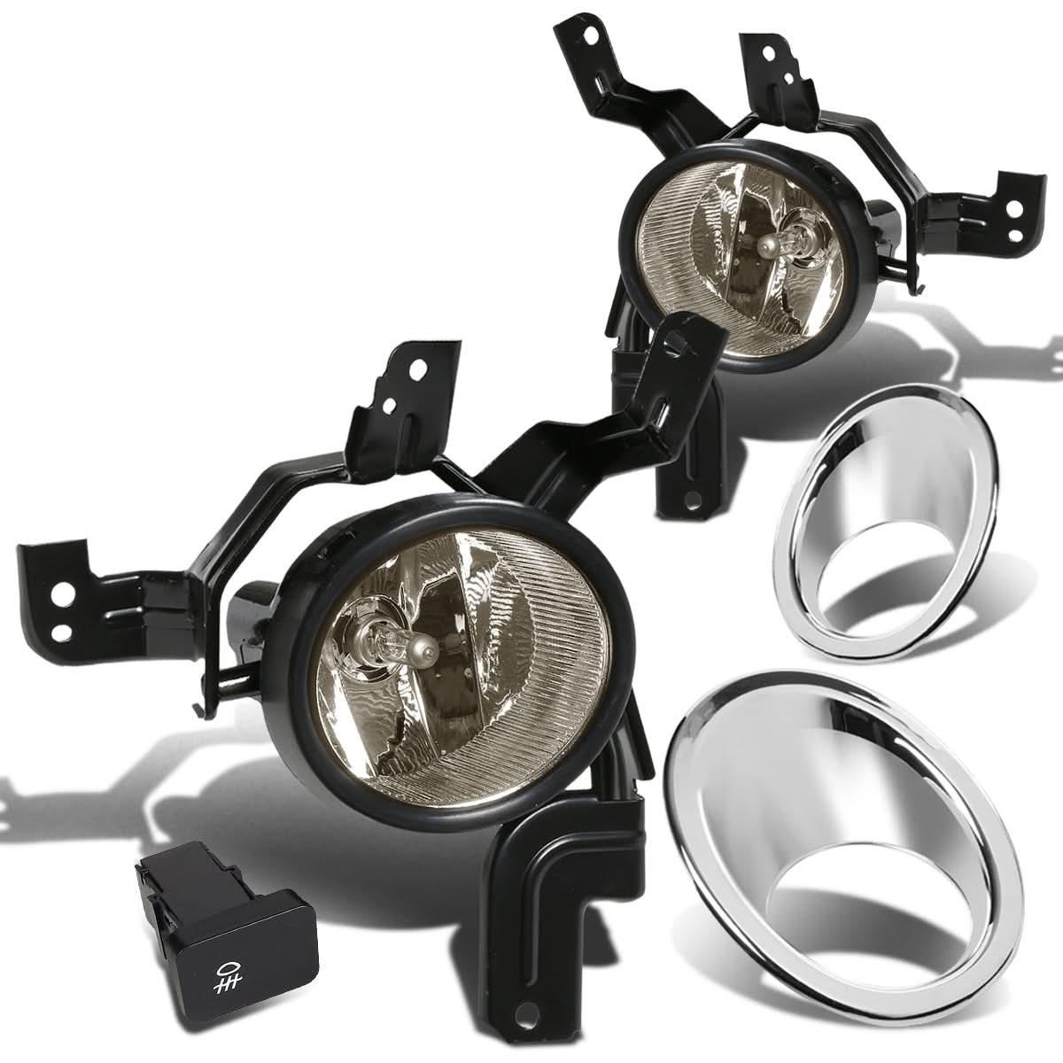 07-09 Honda CR-V Fog Lights w/ Switch & Chrome Bezel H11 Smoke