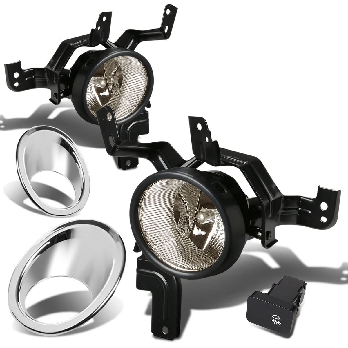 07-09 Honda CR-V Fog Lights w/ Switch & Chrome Bezel H11 Smoke