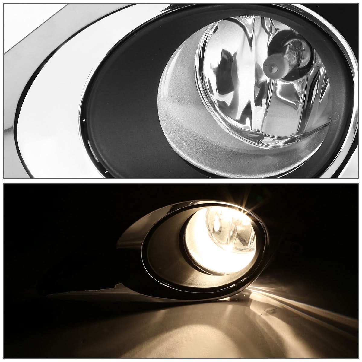 2012-2014 Toyota Camry Fog Lights w/ Switch H11 Bulb Clear