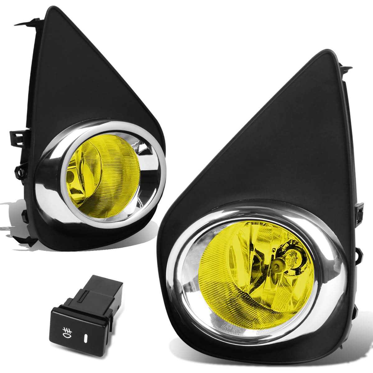 15-16 Toyota Yaris Hatchback Fog Lights w/ Switch H16 Bulb Amber