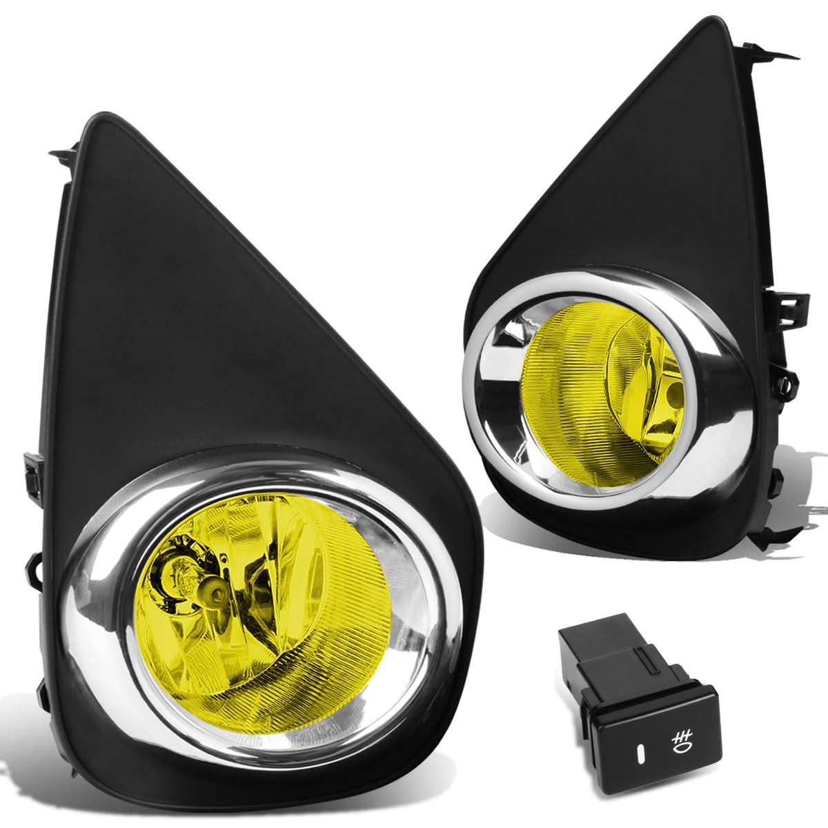 15-16 Toyota Yaris Hatchback Fog Lights w/ Switch H16 Bulb Amber
