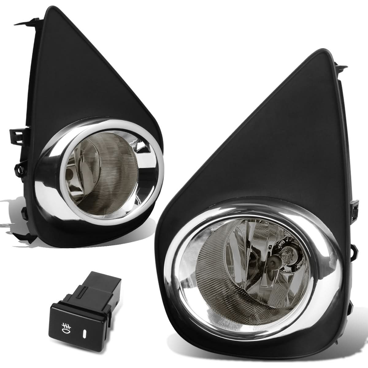15-16 Toyota Yaris Hatchback Fog Lights w/ Switch H16 Bulb Smoke