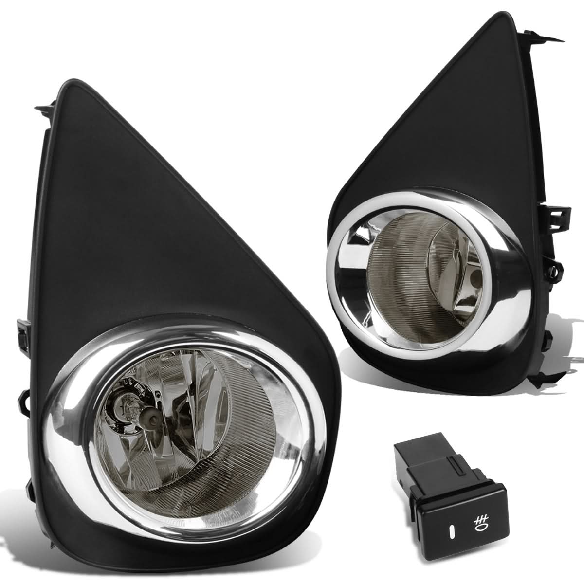 15-16 Toyota Yaris Hatchback Fog Lights w/ Switch H16 Bulb Smoke